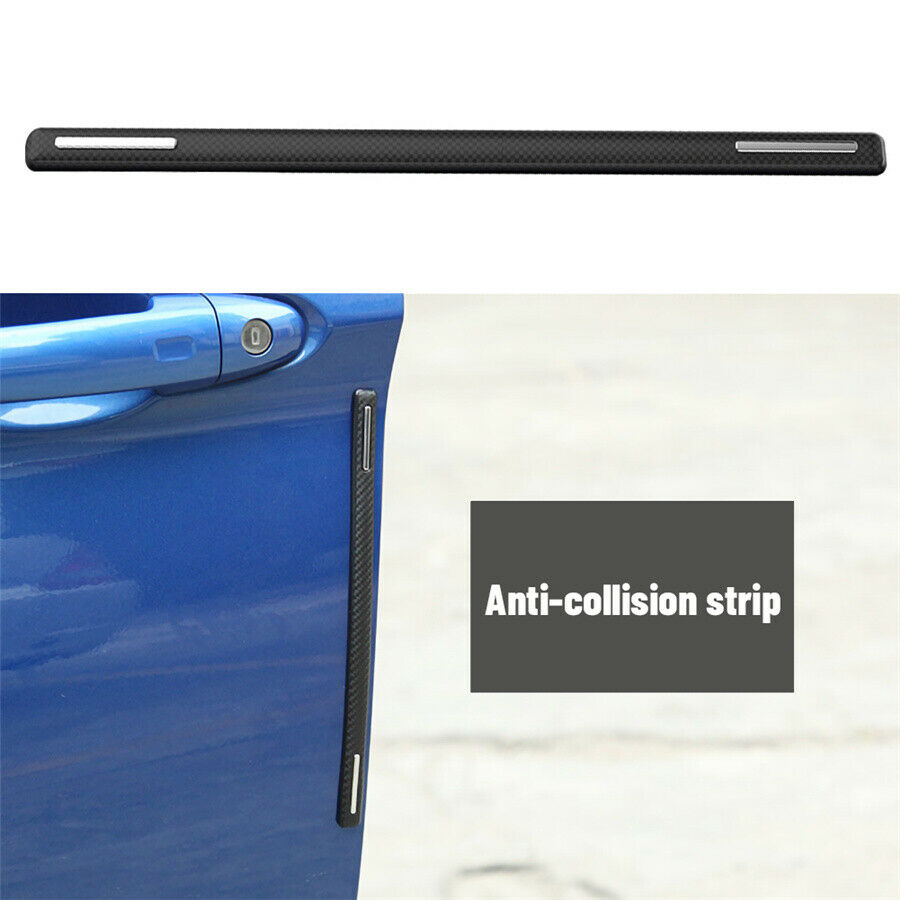 24.8cm x 1.4cm Carbon Fiber Pattern Wear-resistant Car Bumper Corner Guard Cover