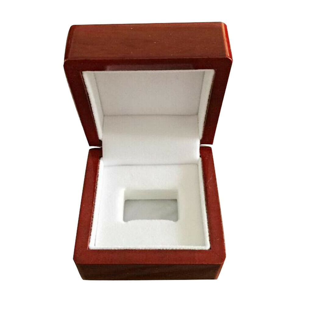 2x Wood Display Box Championship Wedding Rings Organizer Holder Showcase