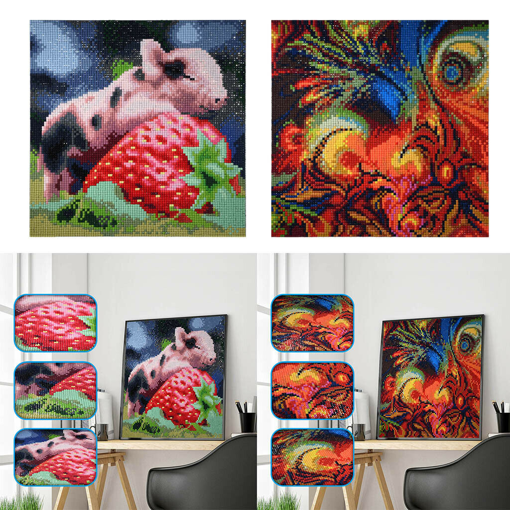 Full Square Drill 5D DIY Diamond Painting Embroidery Kits Strawberry Pig