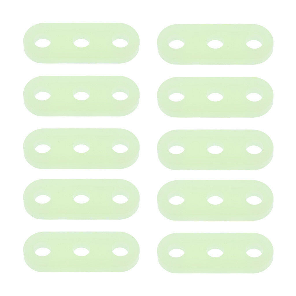 10 Pieces Plastic Guyline Adjusters with 3 Holes, Visible at Night Reflective