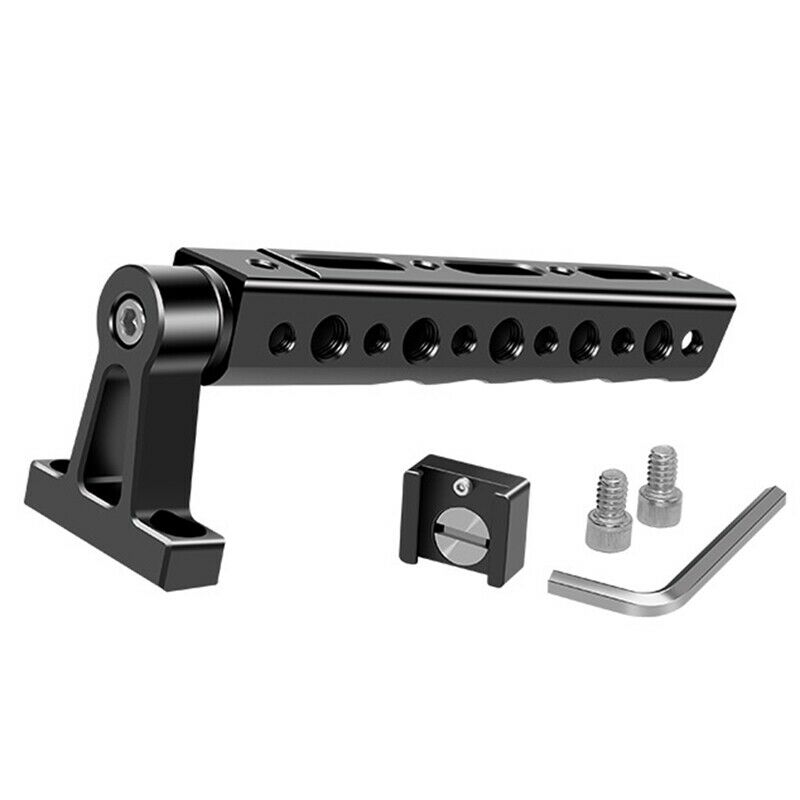 Camera Handle Grip with 1/4 Inch 3/8 Inch Threaded Holes Universal Cold ShoeZ9R8