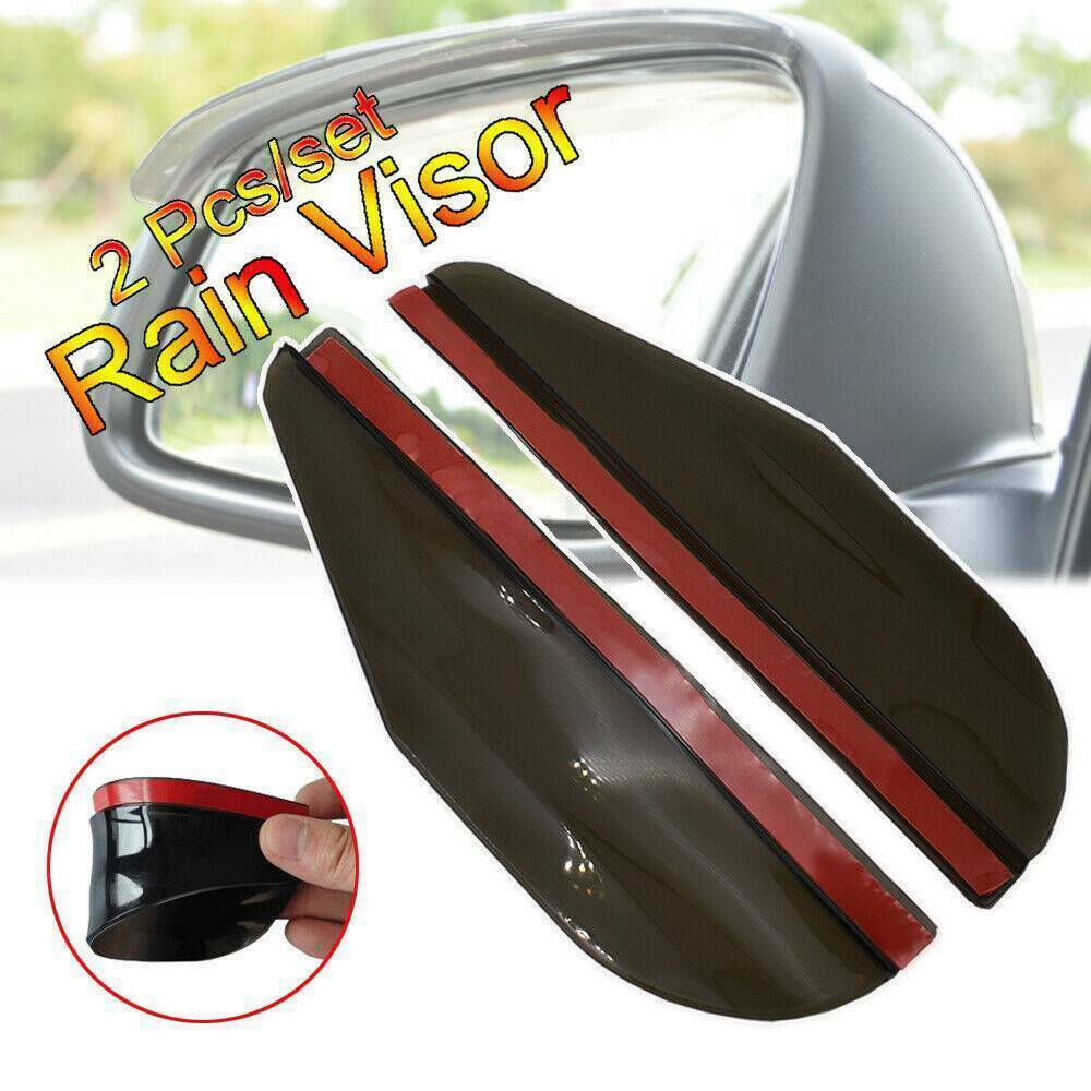 Side Rear Mirror Visor Car Accessories Rain Snow Guard Black Eyebrow 2 Pcs/Kit