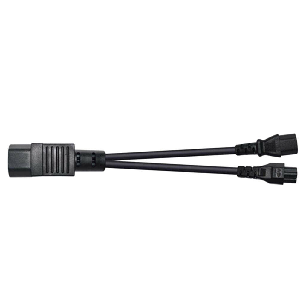Lovoski IEC320-C14 TO C13+C5 Y-shaped Splitter AC Power Cable 3-Prong 350mm