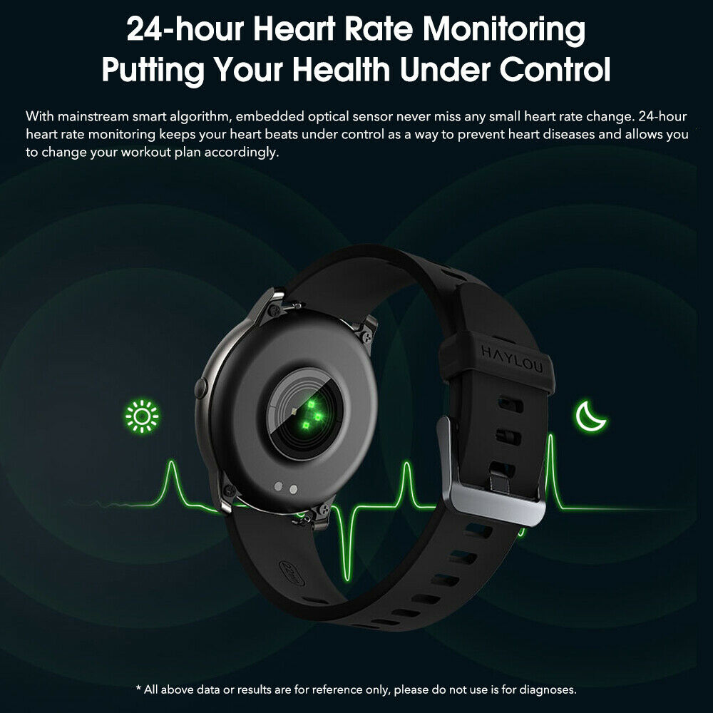 Haylou Solar Smart Watch Sport Metal Heart Rate Sleep Monitor IP68 Waterproof