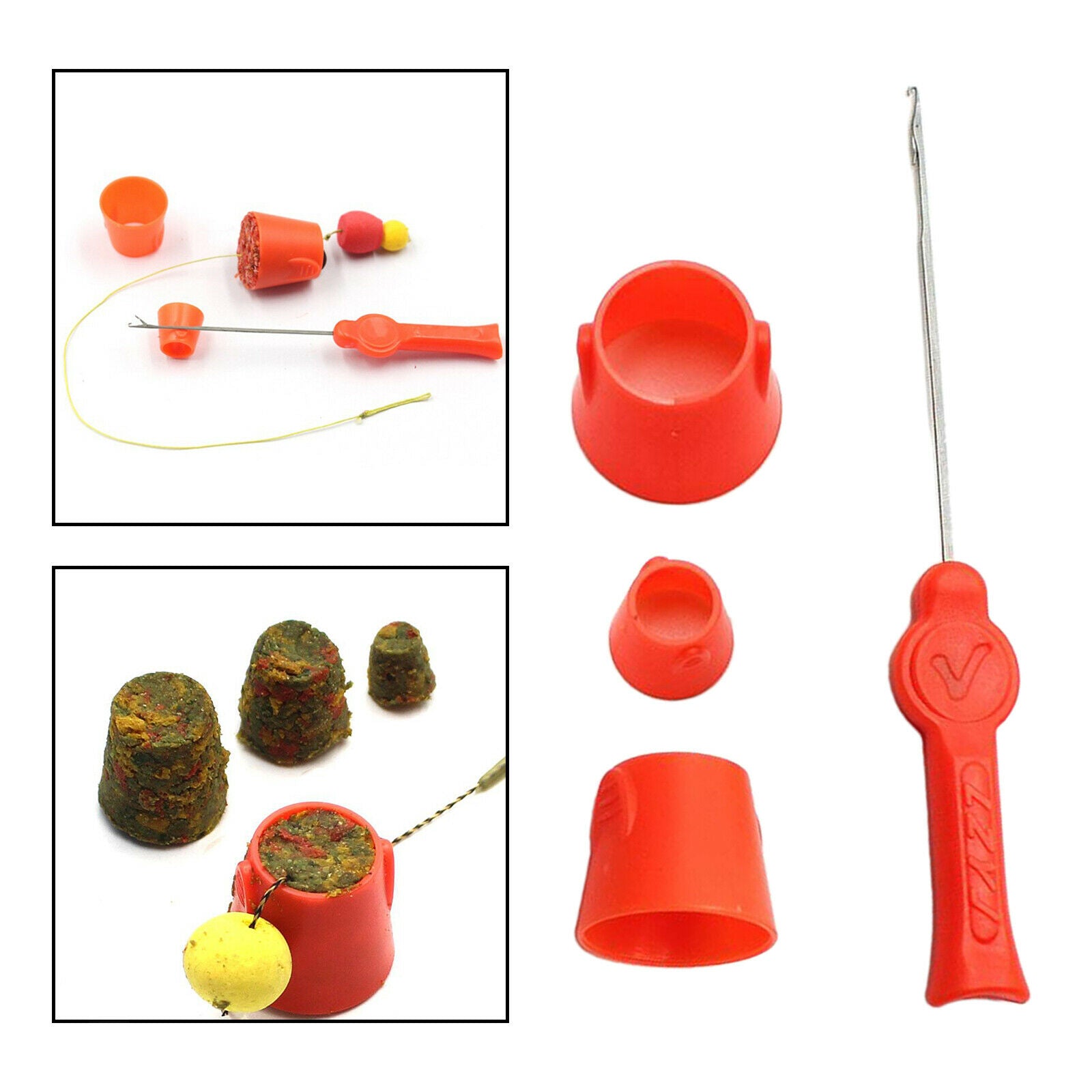 4pcs/set Carp Fishing Method Feeder Groundbait Rocket Pellet Tackle Equip