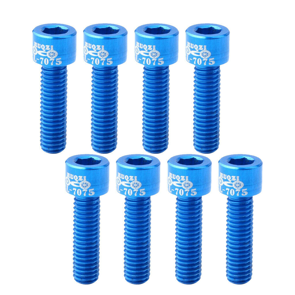 8 Mountain M5x17mm  Road Bikes Stem Screws Bicycle Headset Replacement Blue