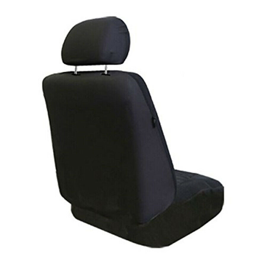 Polyester Cloth Car Seat Covers For Auto (Black & Grey) Full Surrounded 5-seat