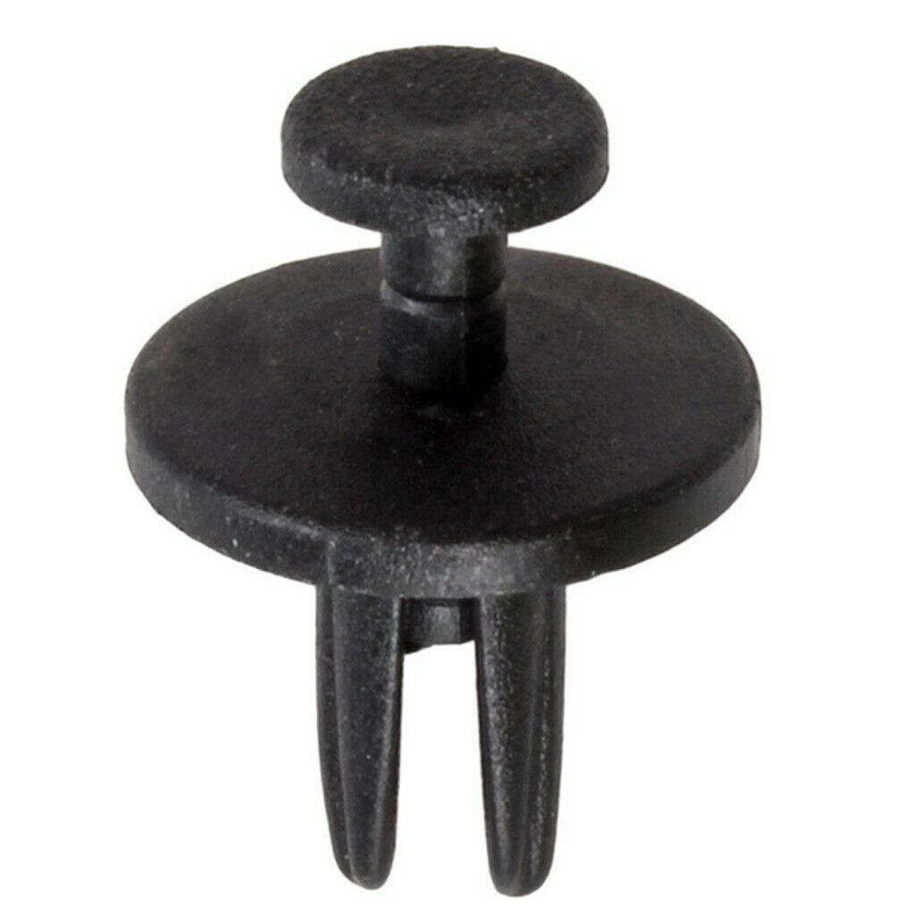 100x Auto Mud Skirt Blind Rivets Nylon 6mm Mouldings Trim 1/4" Black Pins