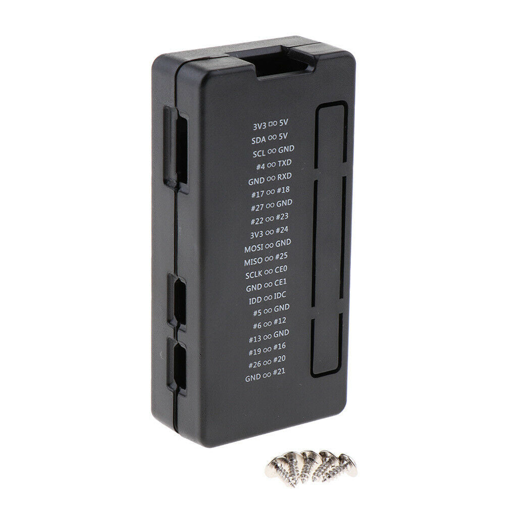 Black Plastic GPIO Reference Case Protective Cover for Raspberry Pi zero 1.3/W