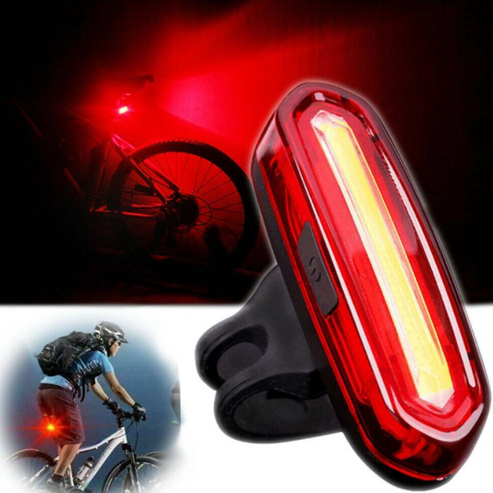 LED USB Rechargeable Bike Tail Light Bicycle Safety Rear Light 120 Lumen 4 Modes