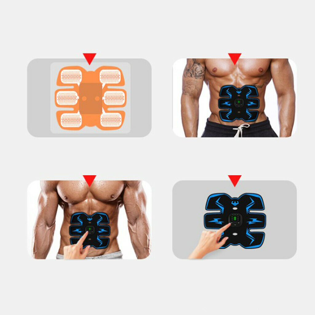 2x Electric Abs Muscle Training Toner Stimulator Body Workout Wireless Equipment