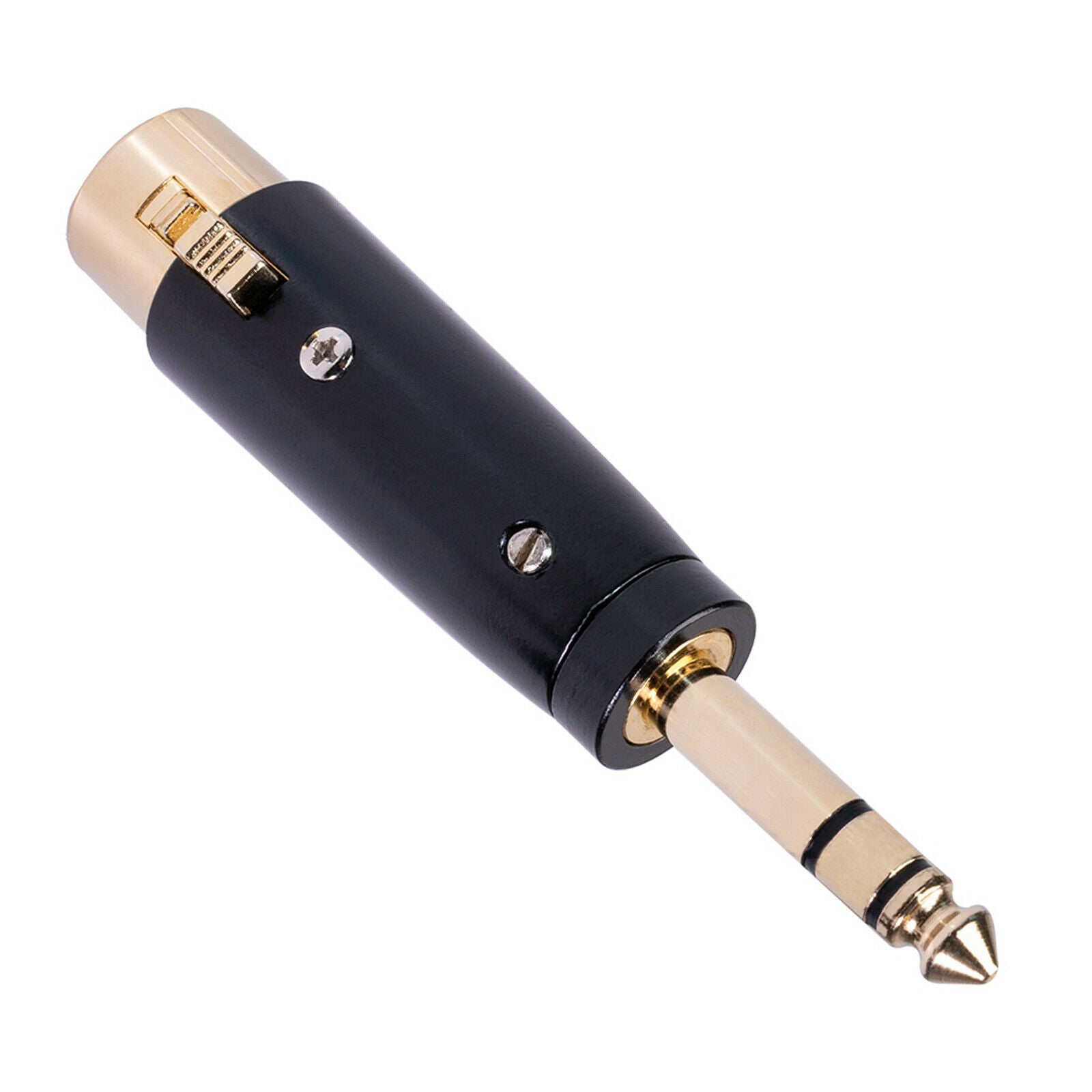 2x 3pin XLR Female to 1/4" 6.35mm Stereo Male Audio Cable Microphone Adapters