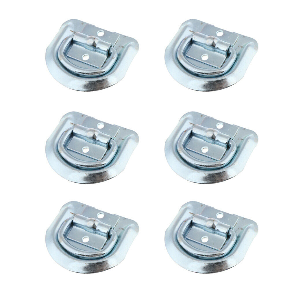 6Pcs Bolted D-Ring Down Anchor with Recessed for Truck/Flatbed Tiedowns