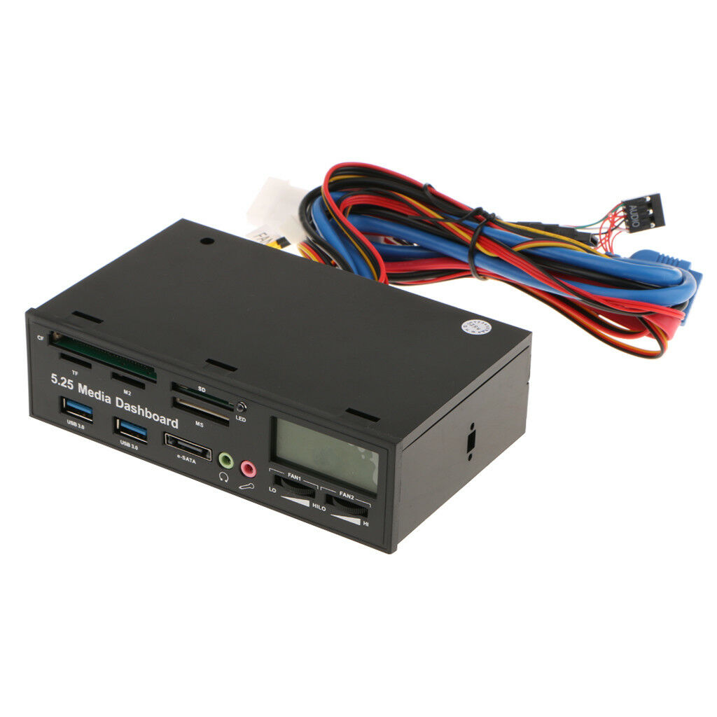 USB3.0 Mic/Audio Port All in One 5.25"Internal Front Panel Card Reader PC