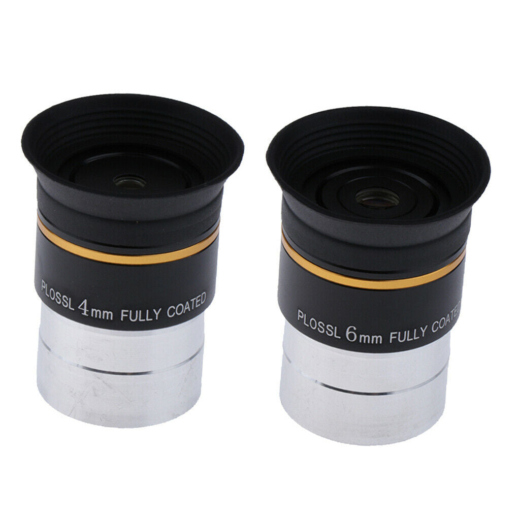 2Pcs 1.25" 4/6mm Eyepiece Fully HD Coated Lens for Astronomical Telescope