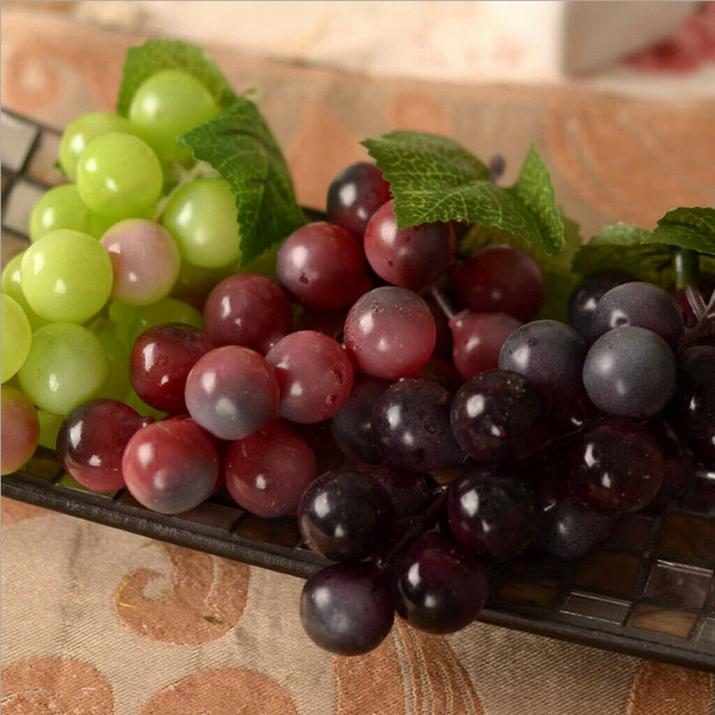 5Pcs Artificial Grapes Mini Grape Clusters Bundles Decorative Grapes Hanging