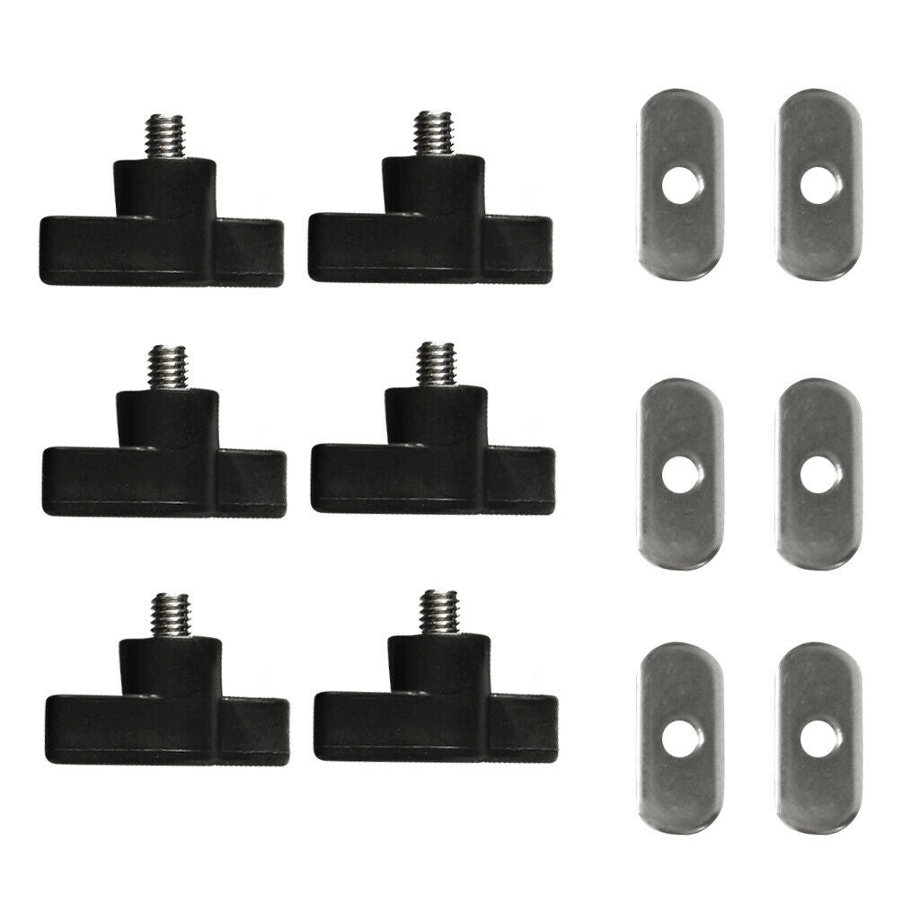 6 Pieces/Set Stainless Steel Screws with Nuts for Kayak Track/ Rail Mounting