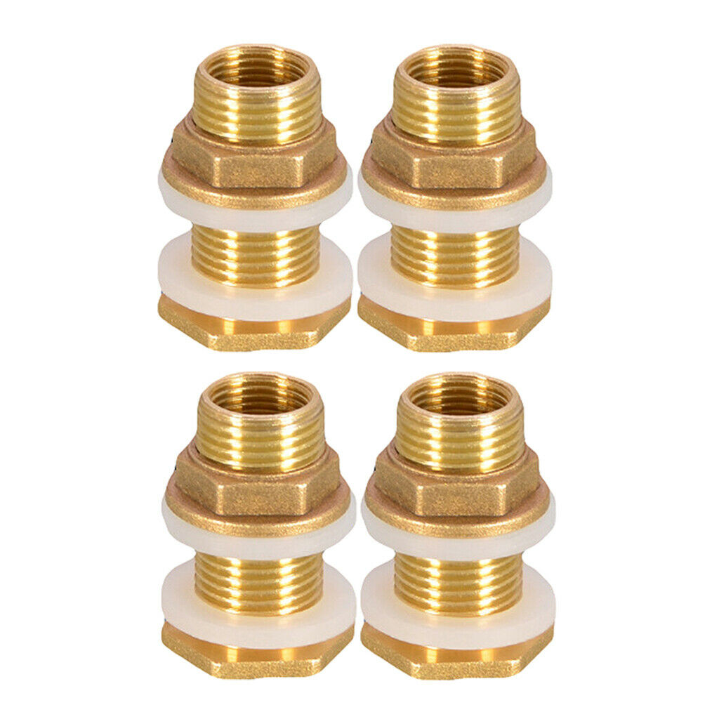 4pcs Water Tank Connector Garden Hose Connector Easy to Install DN15 M1/2''