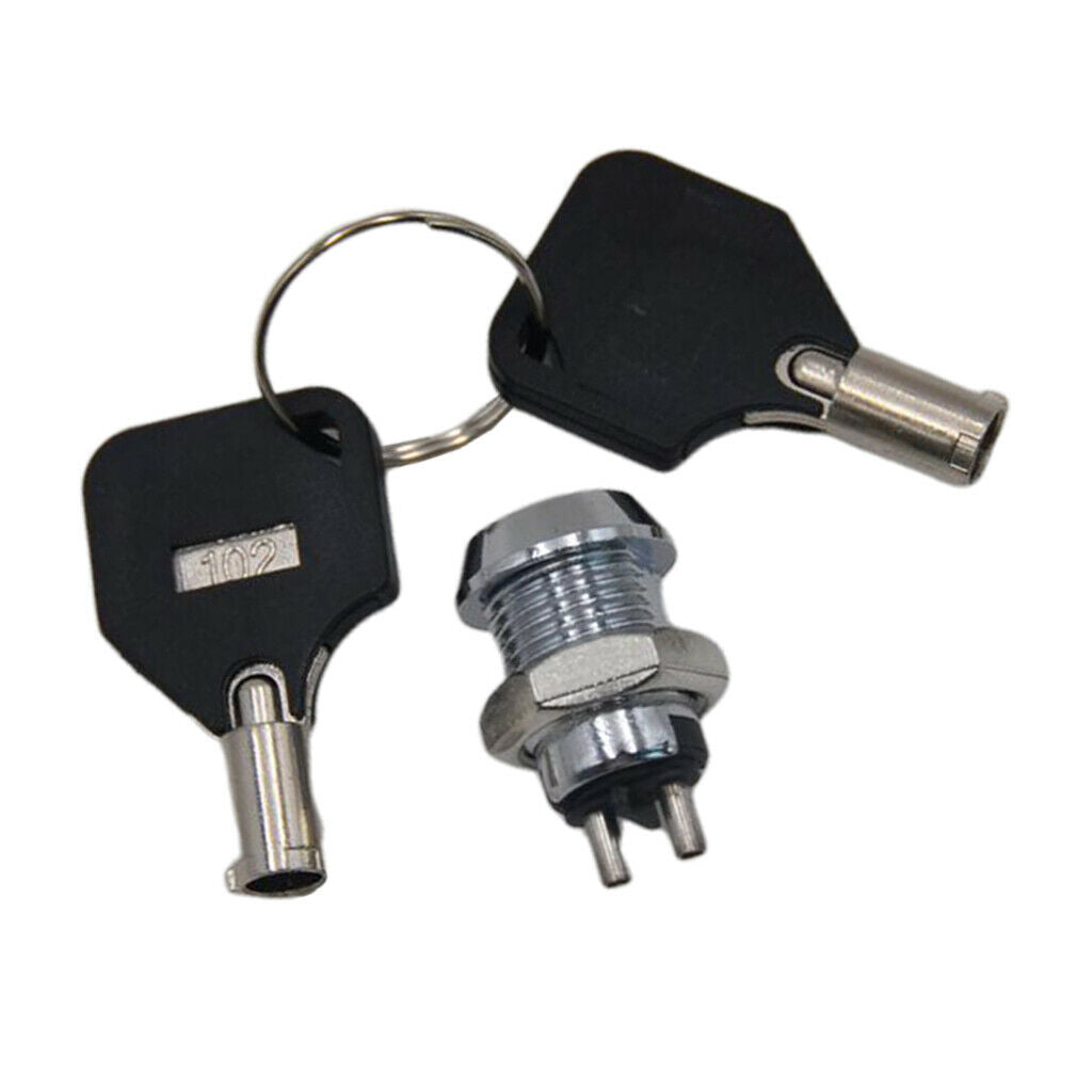 15mm Security Barrel Switch SPST 2 Position with 2 Barrel Keys 907A UK