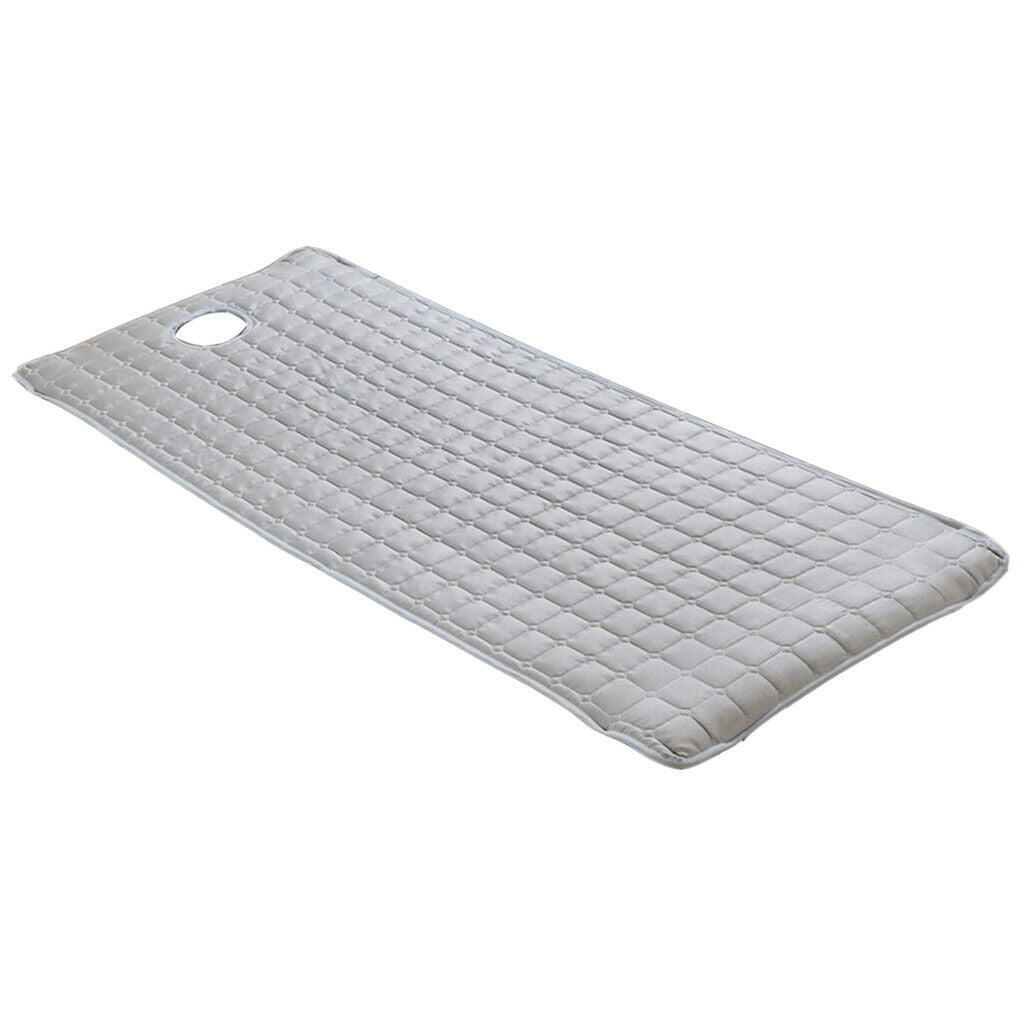 2pcs/set Massage Table Mattress Cosmetic Bed Topper Sheet 73x28inch Gray