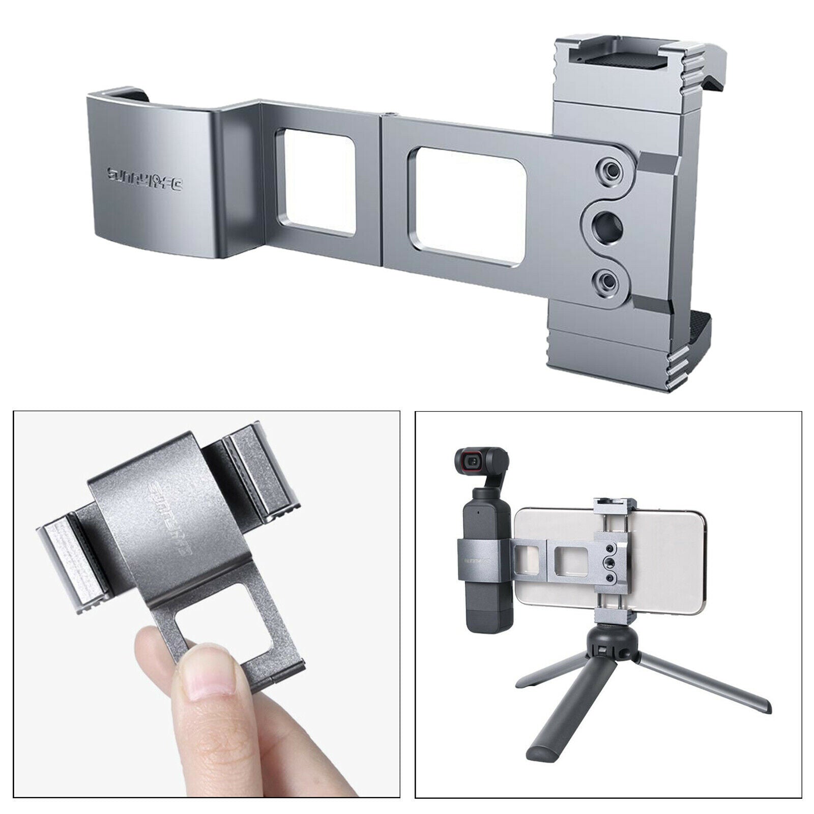 Aluminum Alloy Metal Handheld Phone Holder Bracket for DJI Pocket 2 Accs