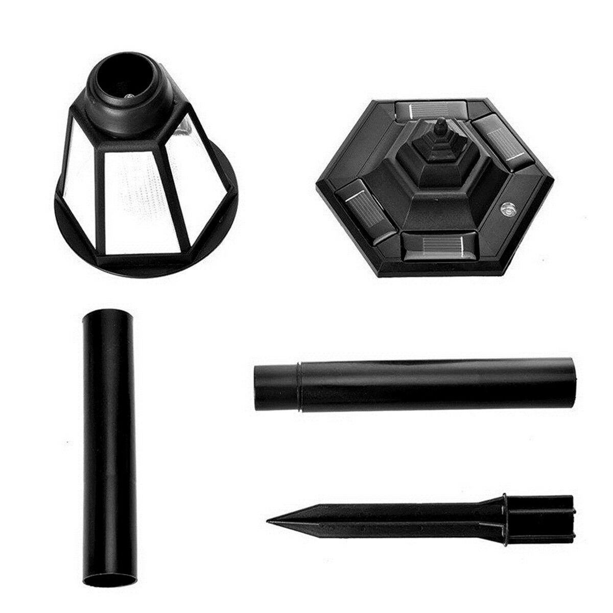 Solar Power LED Path Way Wall Landscape Garden Fence Lamp Post Outdoor Light