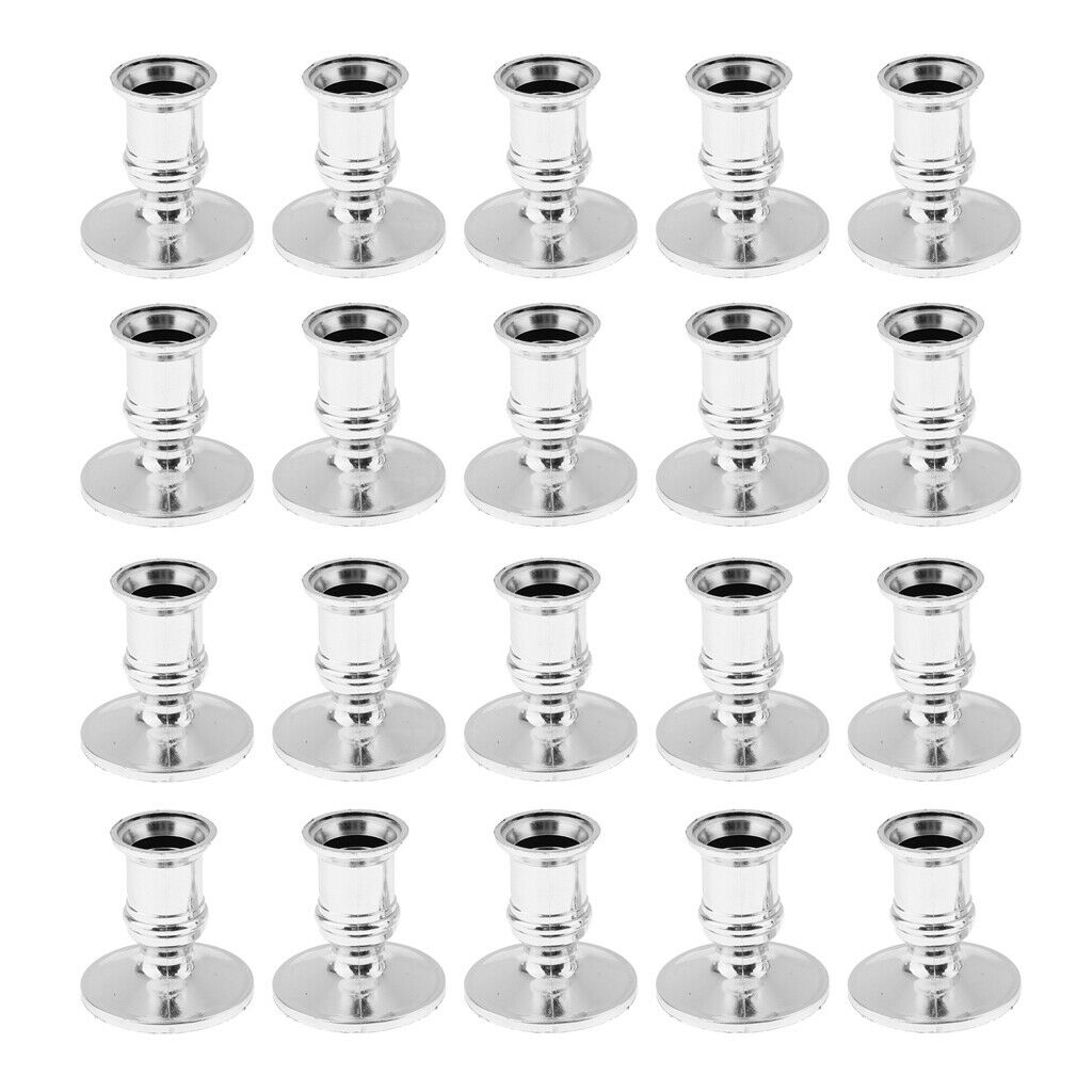 20pcs Candle Base Holder Bar Candlestick Stand for LED Candles Ornament