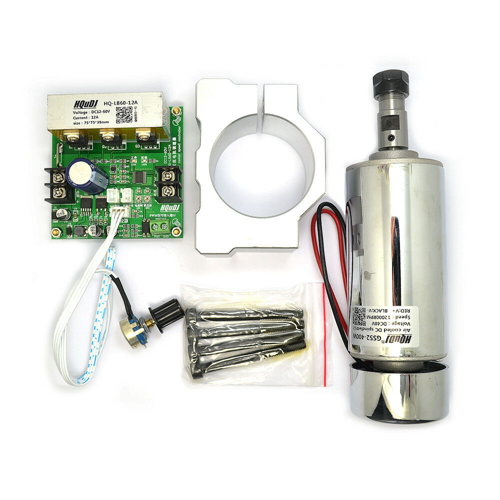 48V 400W High Speed Cooling Fan Brush Motor PCB Engraving Machine Spindle ER11