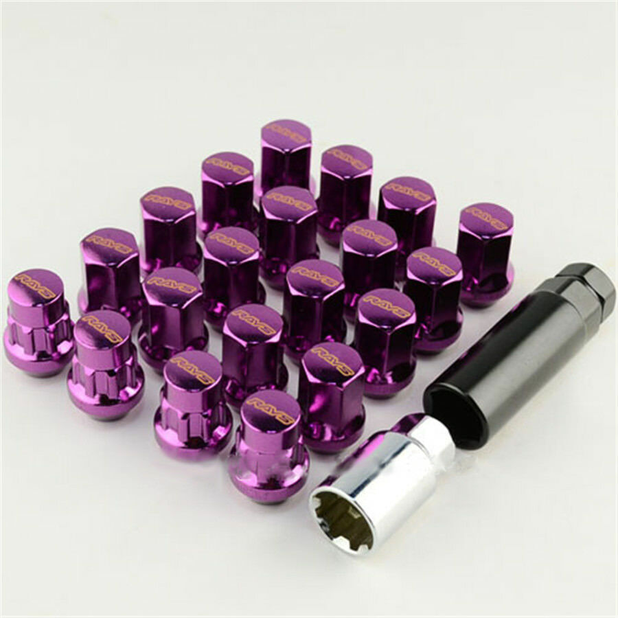 20pc Red Alloy Steel M12 X1.5 Racing Car Modified Wheel Screws Rims Lug Nuts Kit
