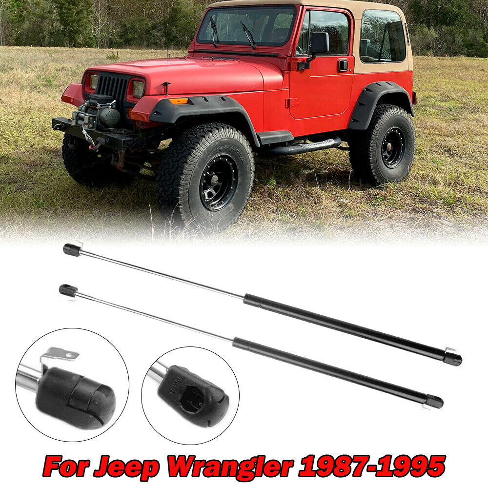 2Pcs Rear Window Lift Supports Shocks Struts for Jeep Wrangler 1987-1995 YJ 4761