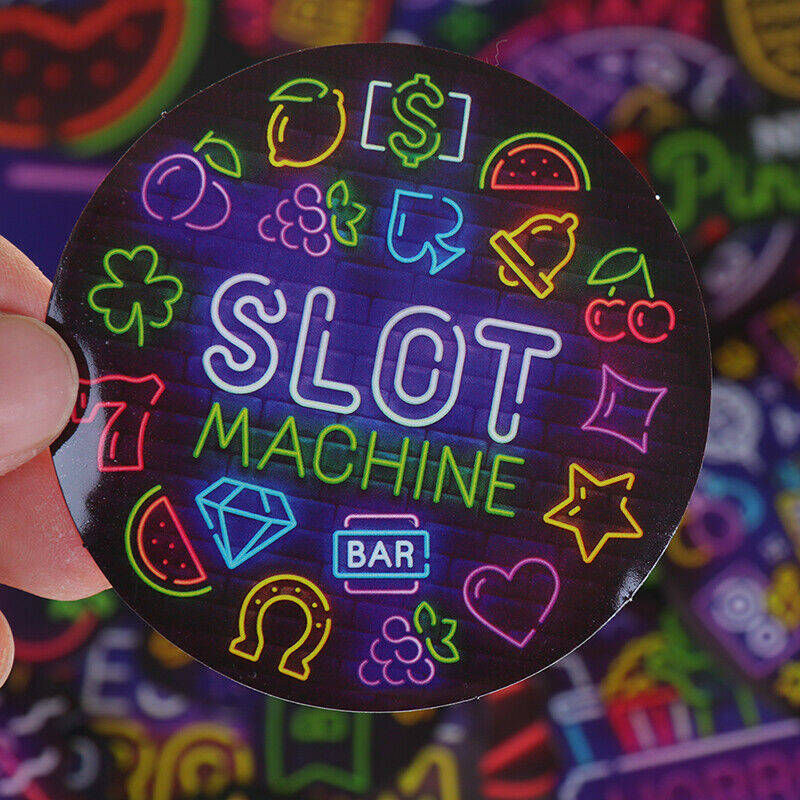 50Pcs Neon Stickers Skateboard Laptop Luggage Guitar Bike Car Bomb DecalsJCAY Kt