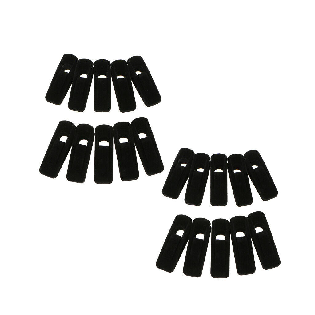 20pcs/Pack Black Velvet Surface Clothes Clips/Clothespins/Clothing Clamps Strong