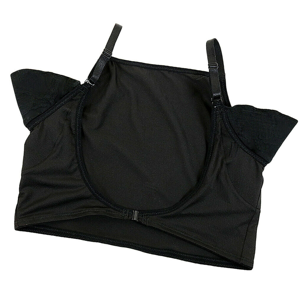 2 lot T-Shirt Resuable Underarm Sweat Pads Guards w/Adjustable Strap Black