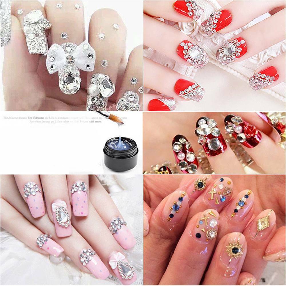 US - Pro Super Sticky UV Gel Nail Polish Glue Crystal Adhesives Nail Art DIY 8ML