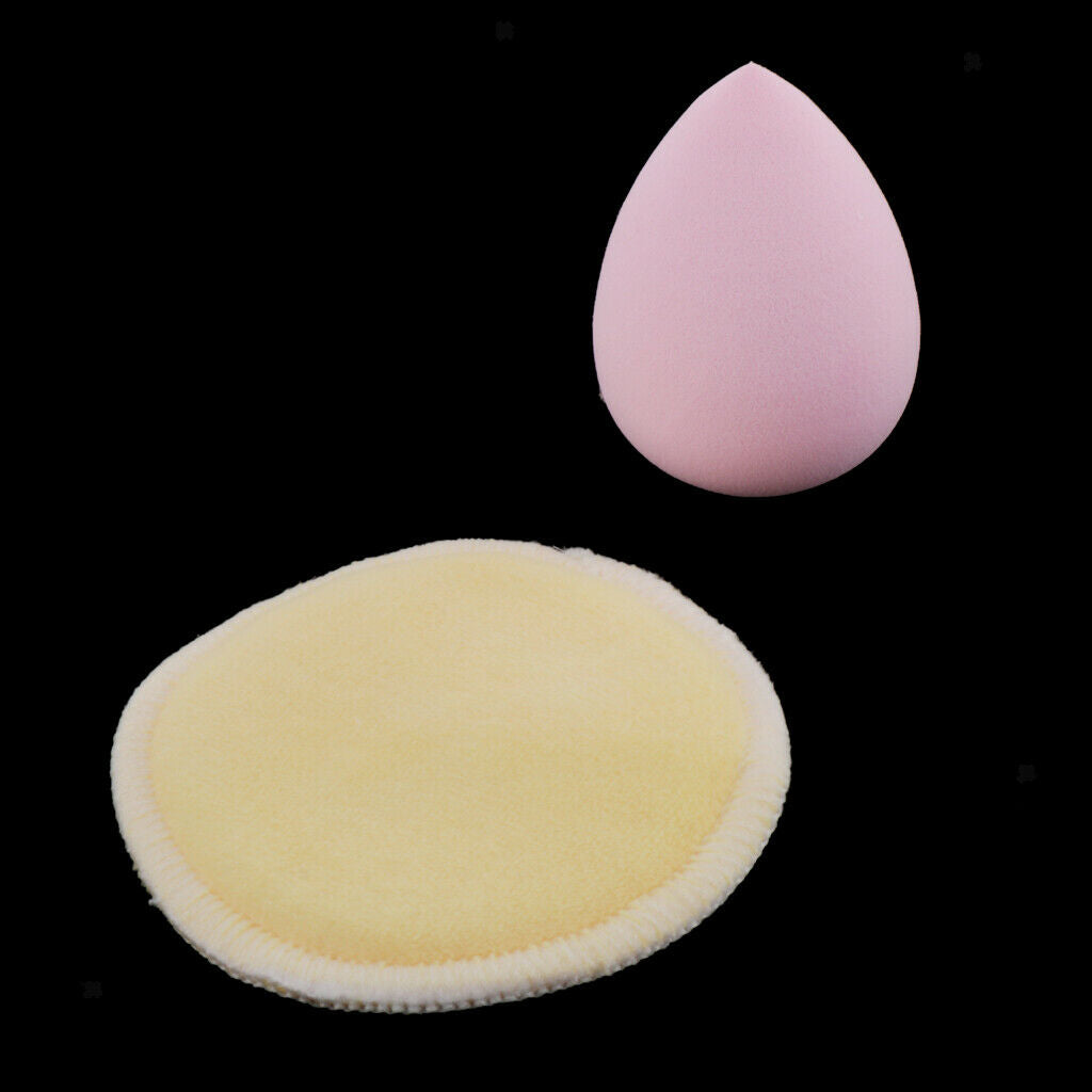 Reusable Washable Facial Exfoliating Puffs Makeup Remover Cotton Pads Yellow
