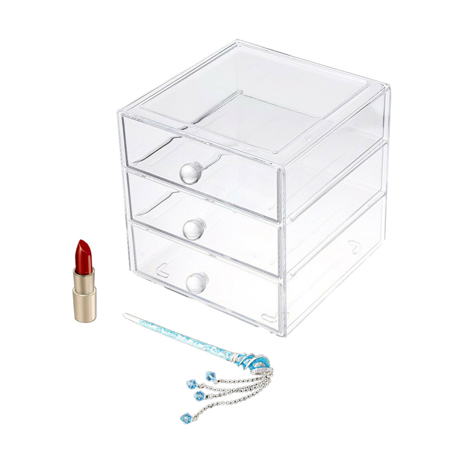 Acrylic Makeup Organizer Jewelry Cosmetic Case Lipstick Storage Container