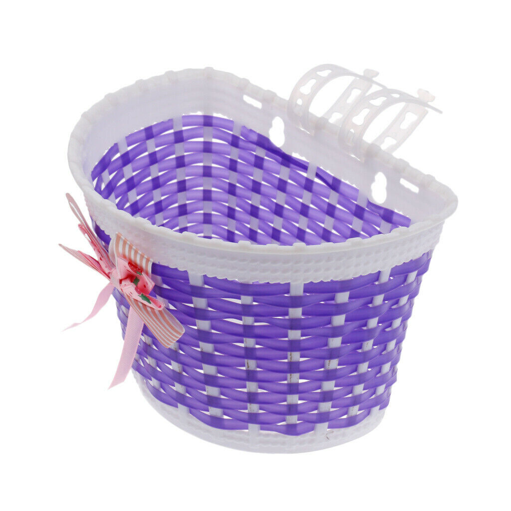 3 Pack Bike Basket - Kid's Bicycle Basket with Bowknot Flower - Front Bicycles