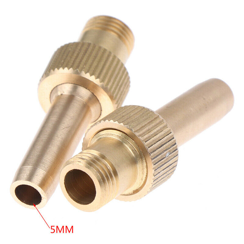 2Pc M10 Male Thread Brass Micro Pure Jet Straight Water Fountain Nozzles .l8