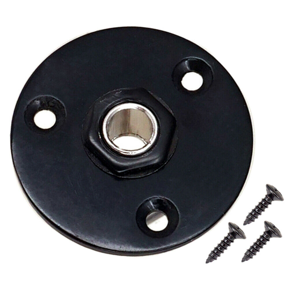 2 Pieces 1/4 Inch Round Socket Plate for Electric Guitar Musical Instrument