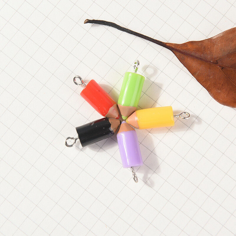 10PCS Mixed Pencil Jewelry Crafts Charm Pendant Keychain Necklace DIY J_DD