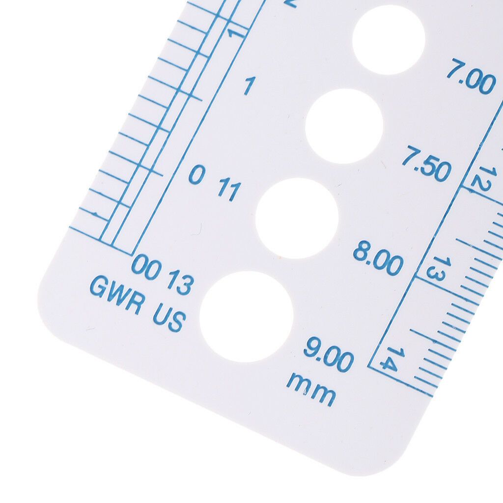 1pc Plastic Knitting Needle Gauge Inch cm Ruler Tool Sewing Accessories Tool