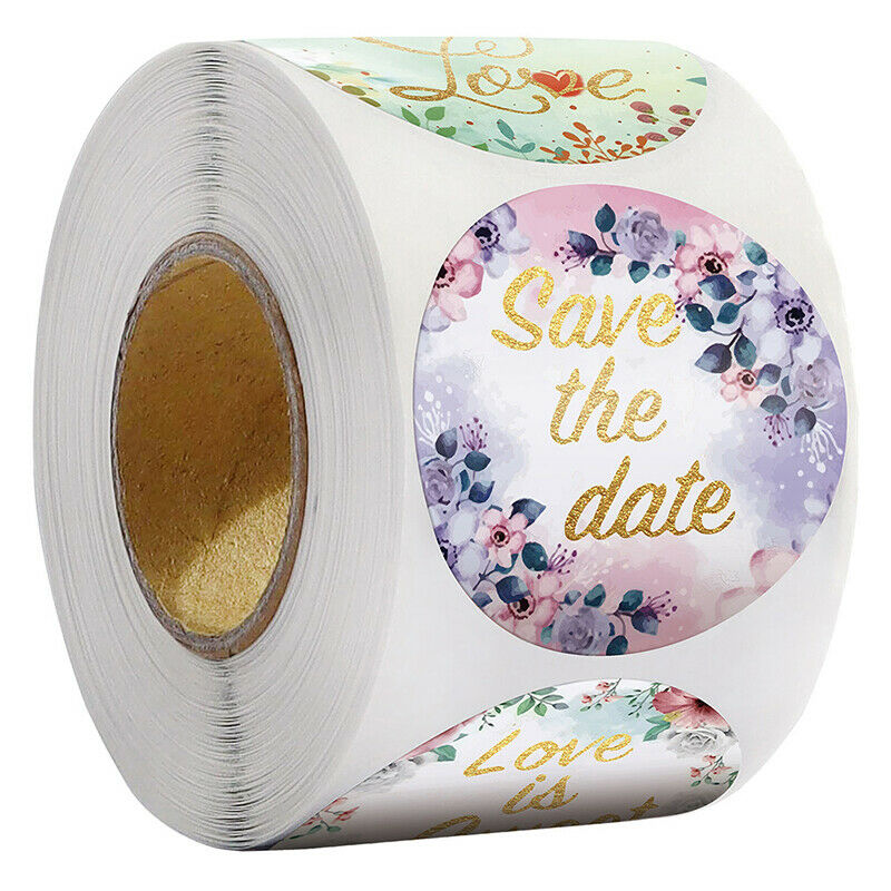 500pcs/roll Floral Thank You Stickers Seal Label Wedding Stick.l8