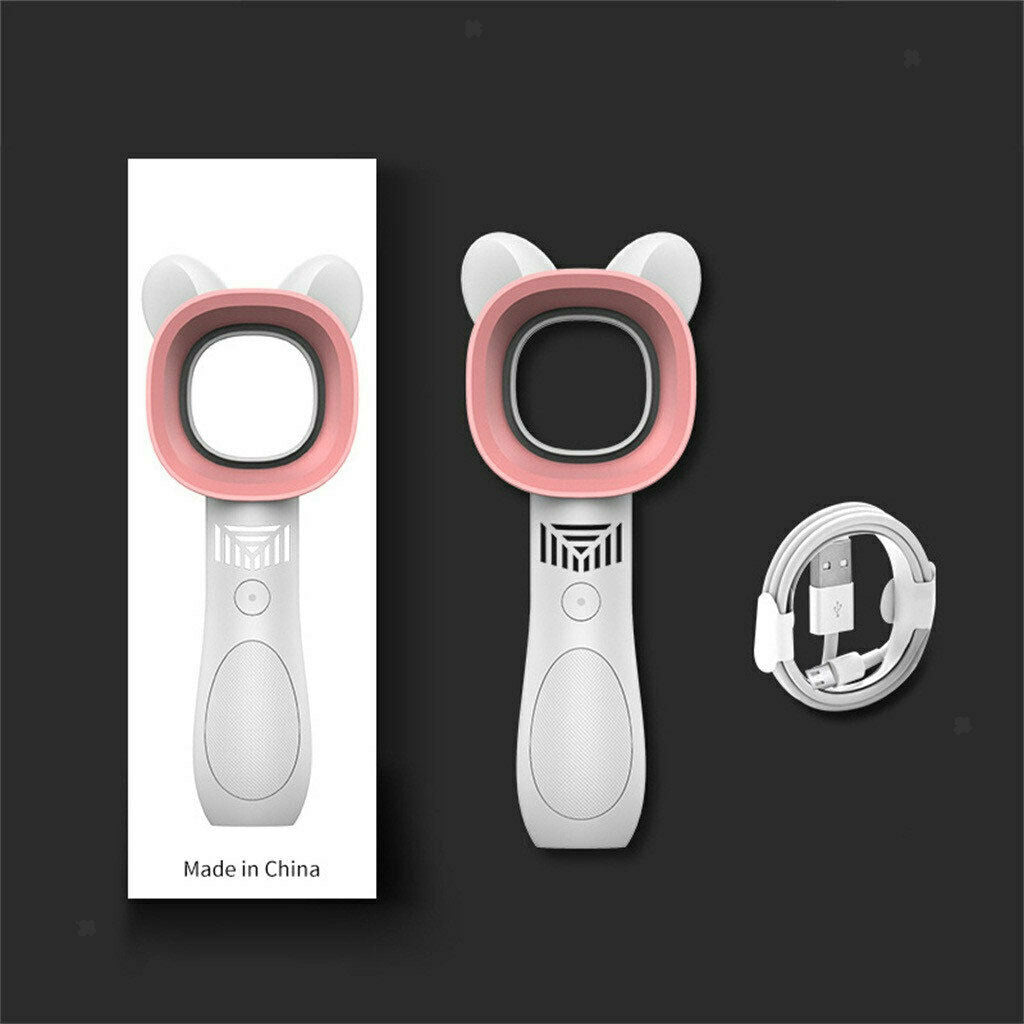 Rechargeable USB Bladeless Fan 2000 mAh Portable Handheld Mini Fan