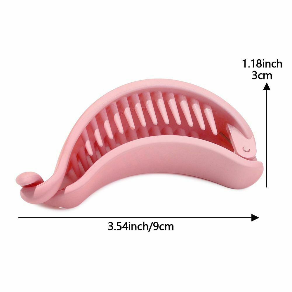 Women Girls Hair Clips Ponytail Holder Sweet Hairpins Banana Shape Hair Claws
