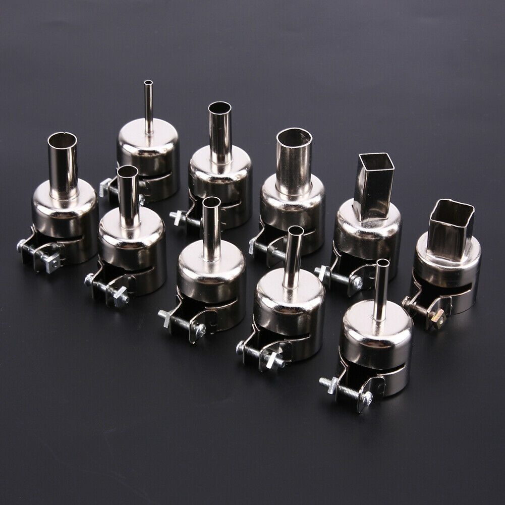10Pcs Heat Gun Nozzles Solder Kit Set for 850 Hot Air Soldering Station C#P5