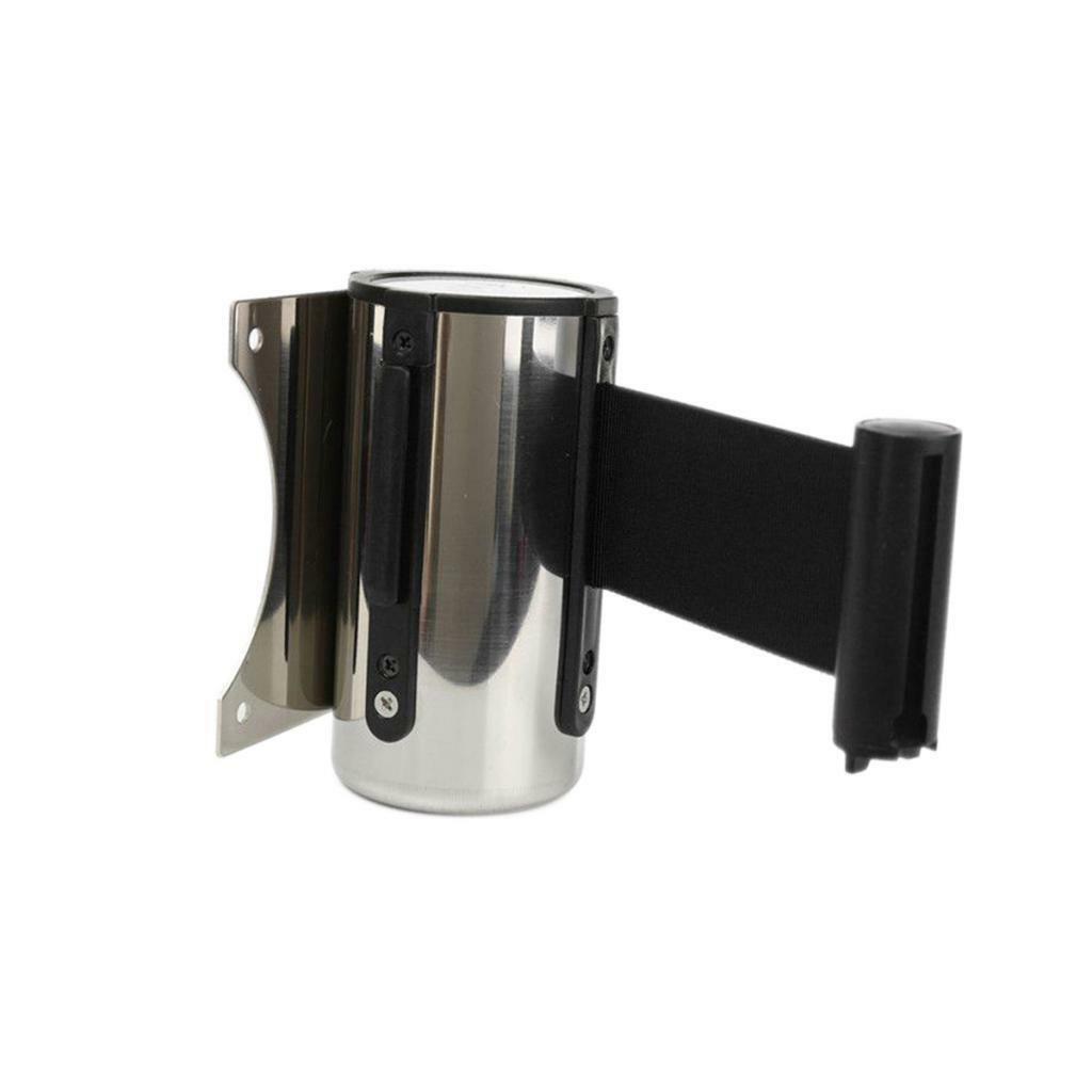 4 Meter Retractable Crowd Control Stanchion Queue Barriers Black Strap belt
