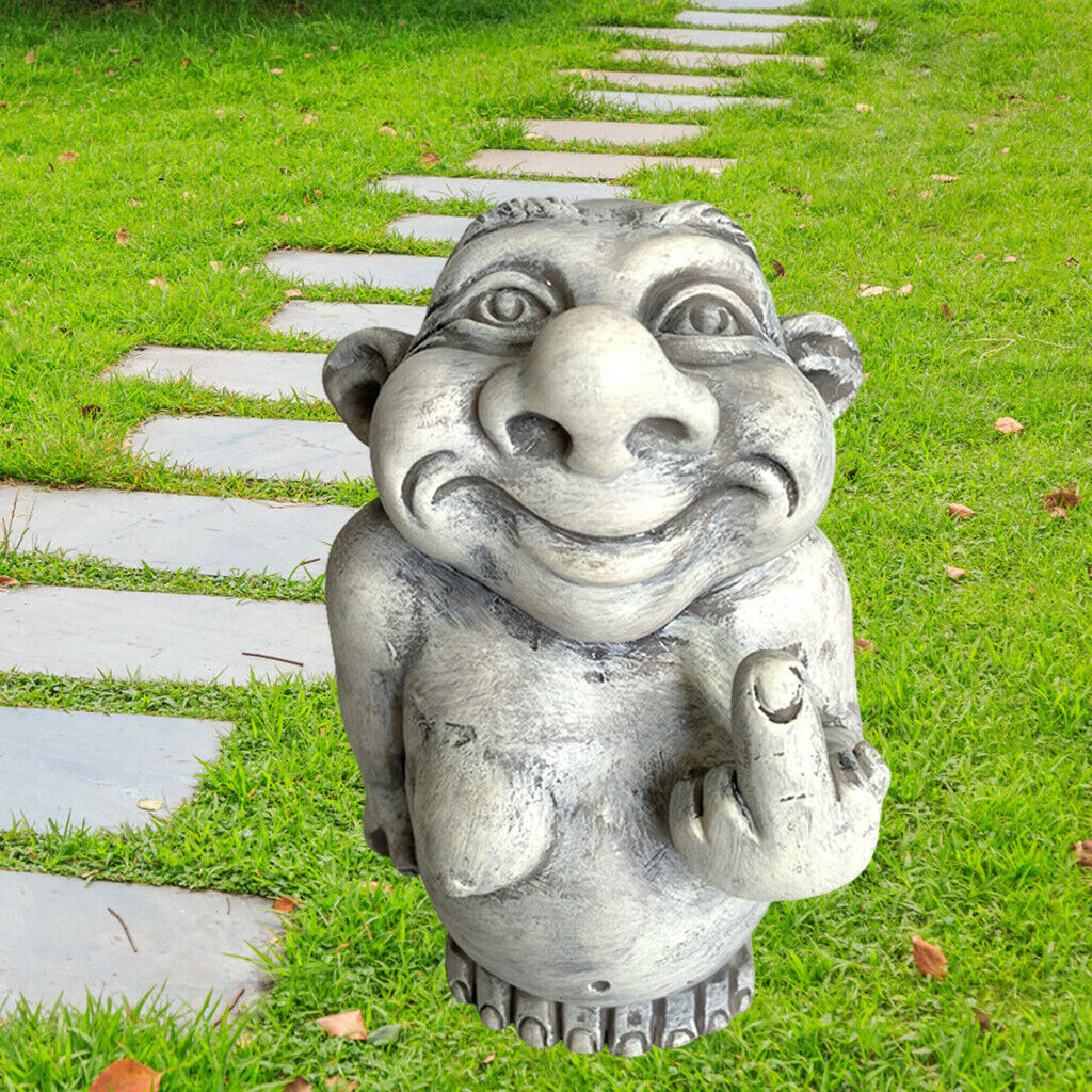 Abstract Garden Gnome Novelty Dwarf Crafts Sculpture Home Lawn Patio Statue