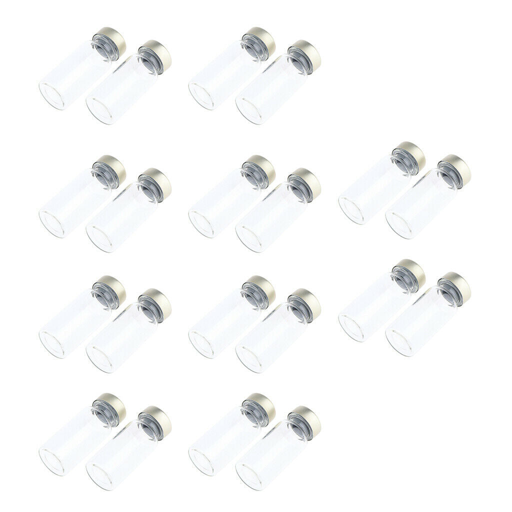 40x Empty Sterile Glass Sealed Serum Vials Bottles Powder Container 5ml/10ml