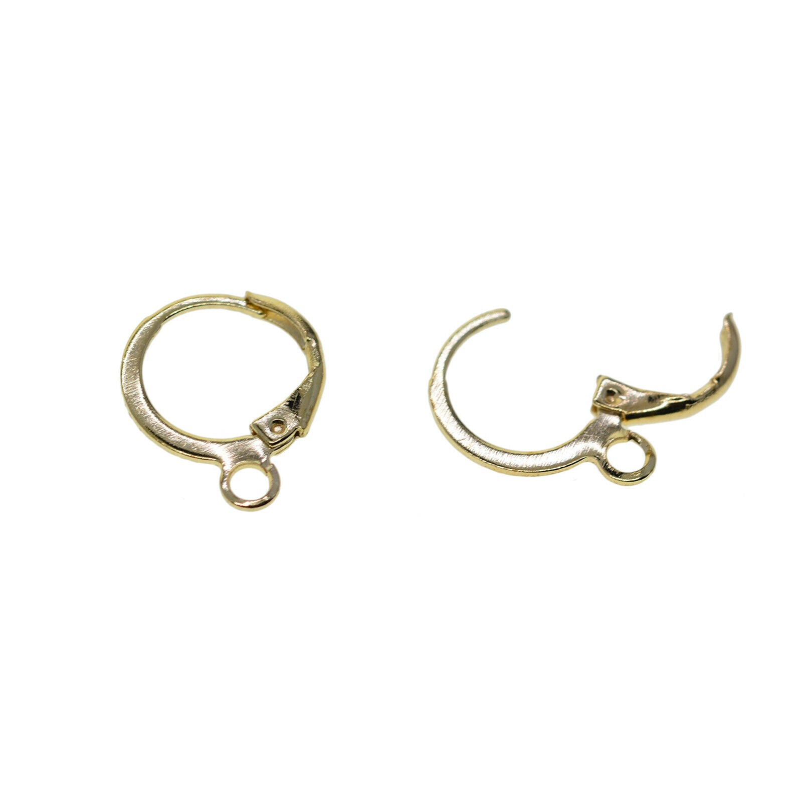 200Pcs Iron Lever Back Earring Hooks 12x15mm Girls Ladies Ear Wire Clip Charms