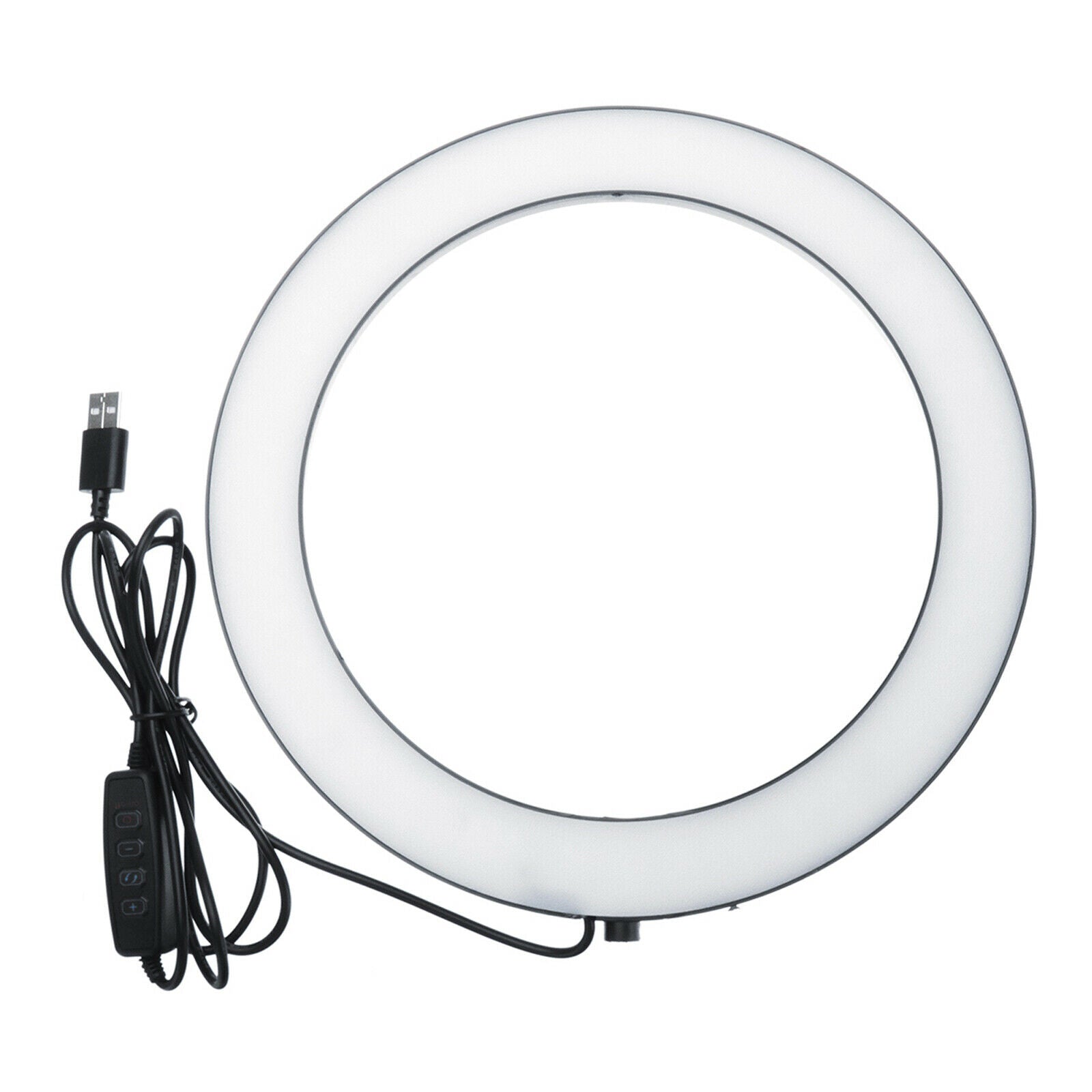 10'' USB Portable Dimmable Makeup Live Selfie Phone Holder LED Ring Light Lamp
